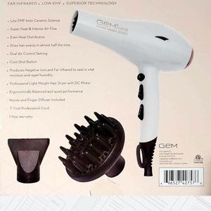 GEM Force Intense Ionic Ceramic Science Hair Dryer